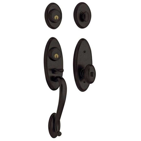 Baldwin Single Cylinder Entry Handlesets Distressed Oil Rubbed Bronze 85345.402.2ENT